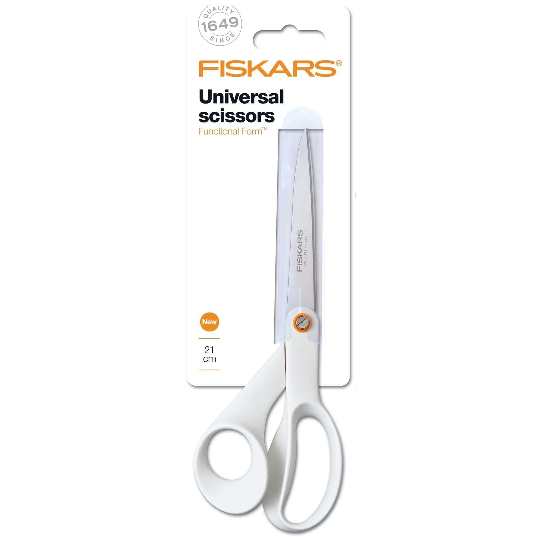 Fiskars Functional Form General Purpose Scissors White (24cm/9.5in) - Woolshop.co.uk