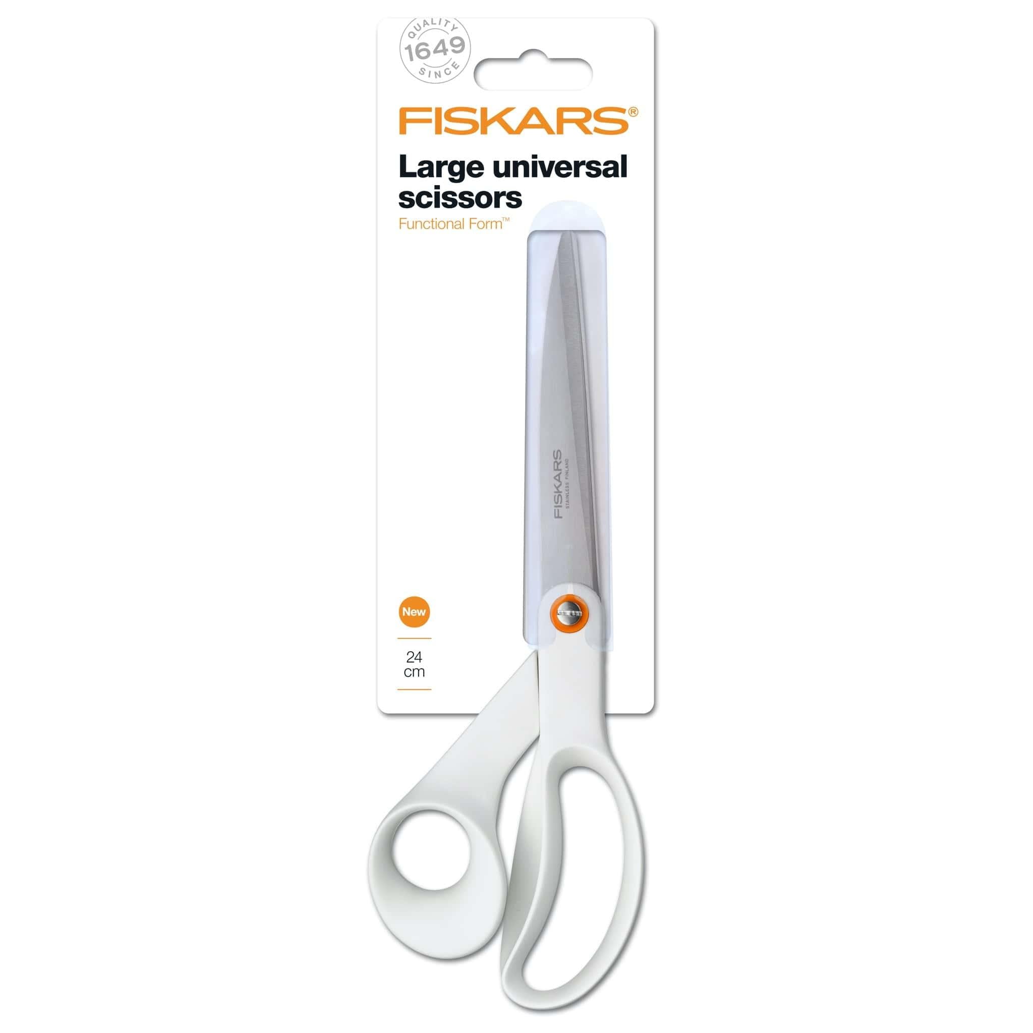 Fiskars Functional Form GeneralPurpose Scissors White (21cm/8.25in) - Woolshop.co.uk