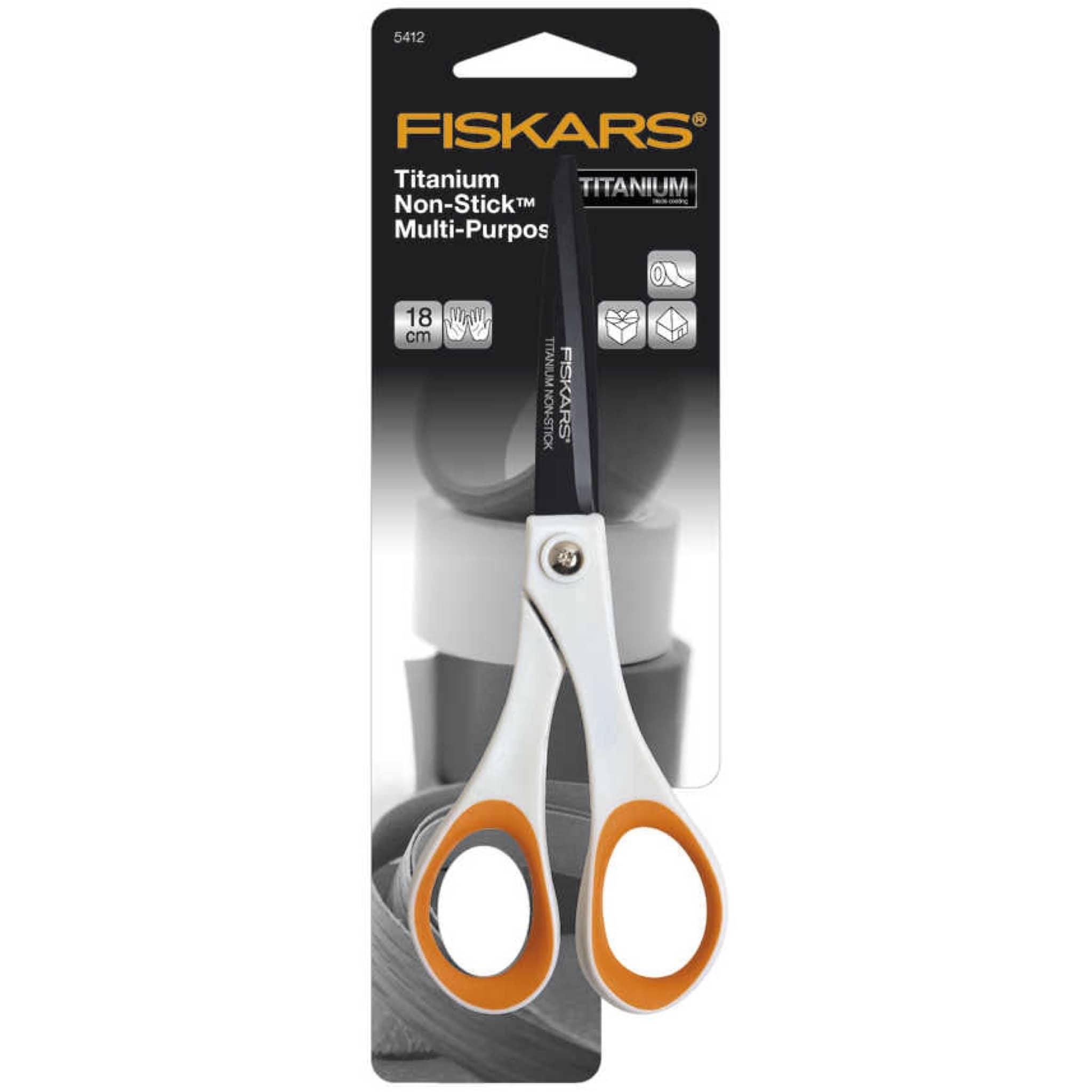 Fiskars Titanium Non-Stick™ Multi-Purpose Scissors (18cm) - Woolshop.co.uk