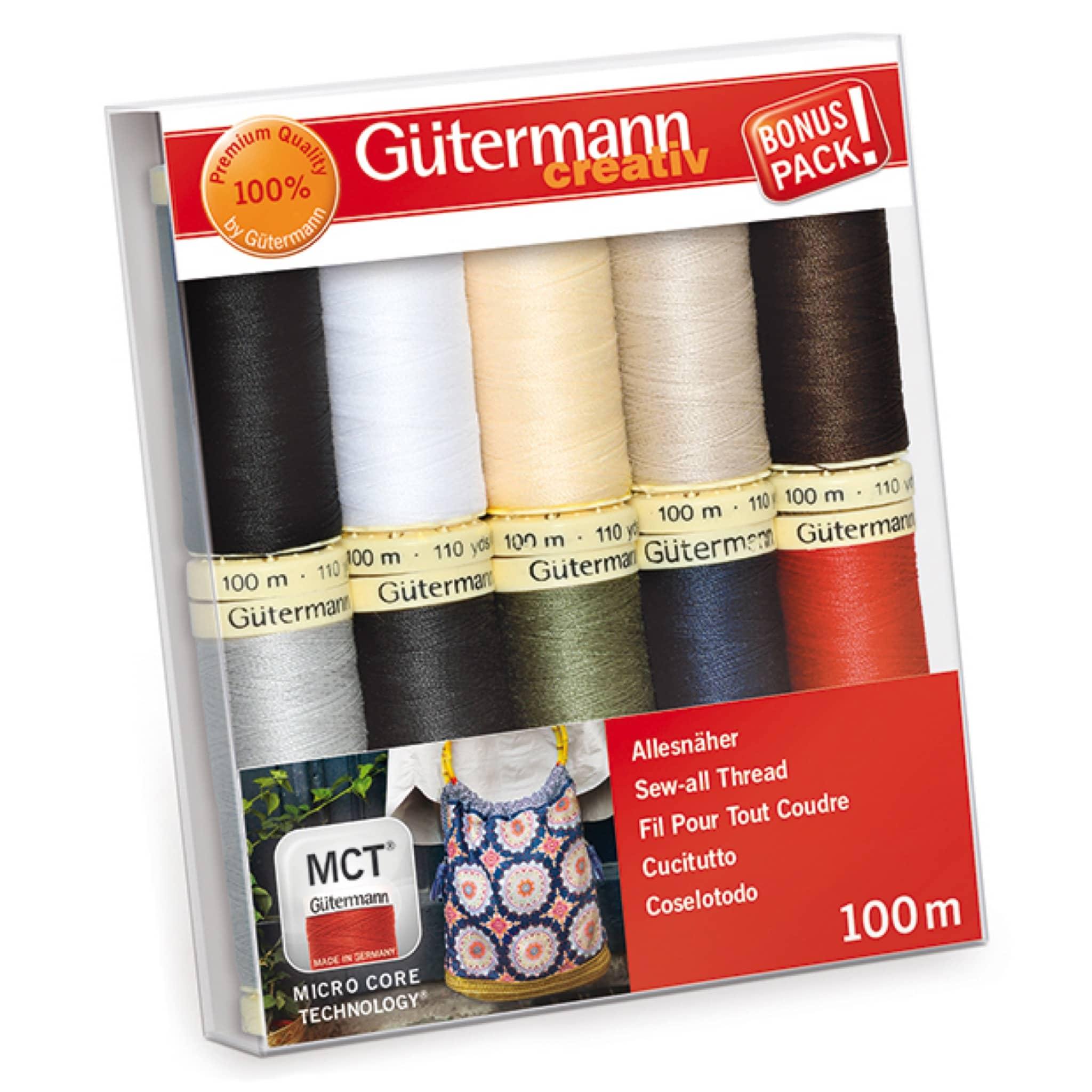 Gutermann Sew-All 100m (Pack of 10) Basic Shades