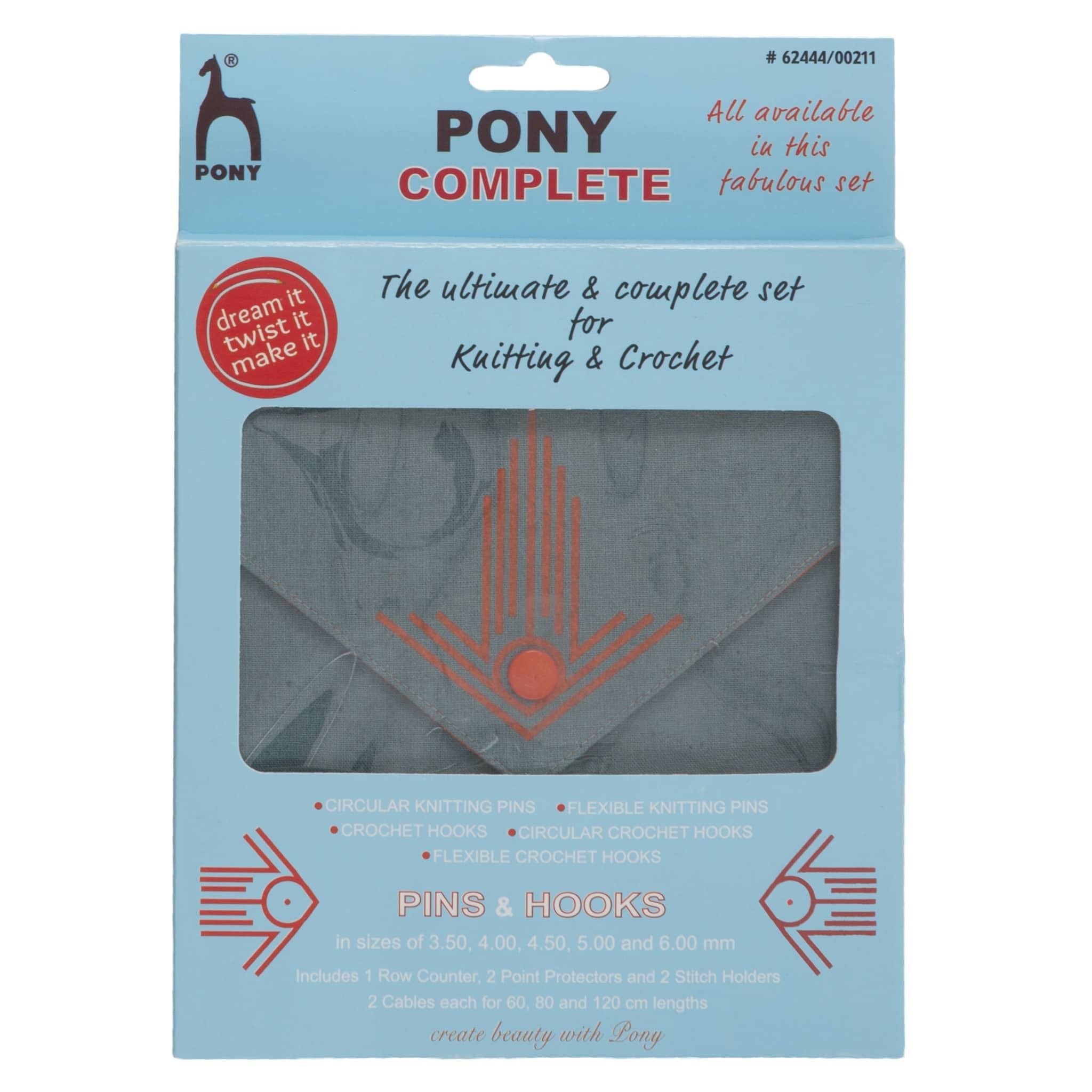Pony Complete Knitting and Crochet Set - Grey & Orange